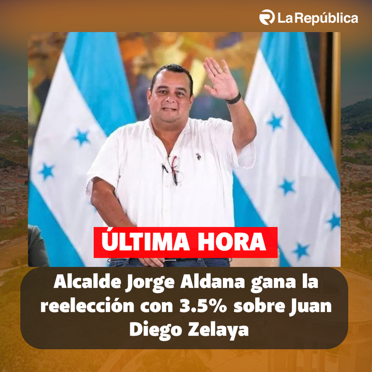 🚨ÚLTIMA HORA🚨 Alcalde de la Capital Jorge Aldana gana la reelección con 3.5% sobre Juan Diego Zelaya. - Cover Image